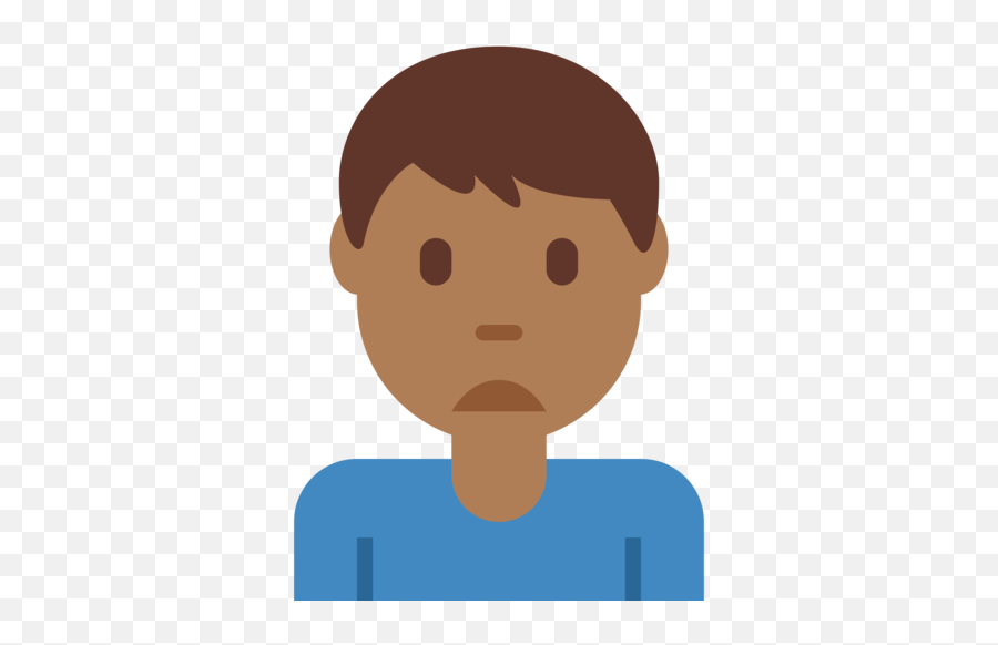 U200d Man Frowning Medium - Dark Skin Tone Emoji Black Shrugging Shoulders Emoji,Emoji Triste