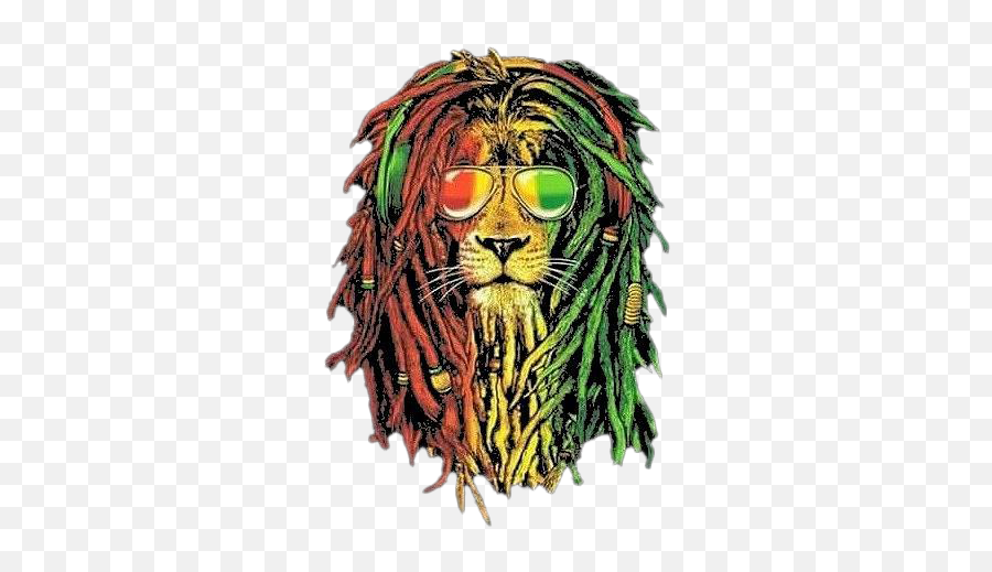 Rasta Lion Png Background Image - Rasta Lion Art Emoji,Lion Of Judah Emoji