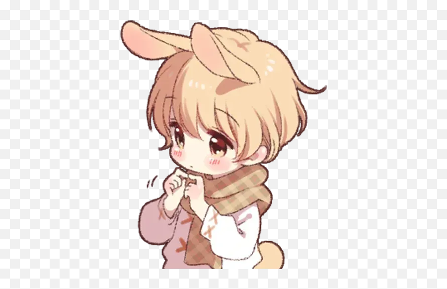 Bunny Boy 2 Sticker Pack - Bunny Boy Anime Stickers Emoji,Anime Rabbit Emojis