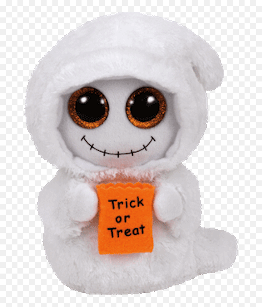 Ty Beanie Boos - Scream The Ghost Glitter Eyes Regular Emoji,Happy Baby Ghost Emojis