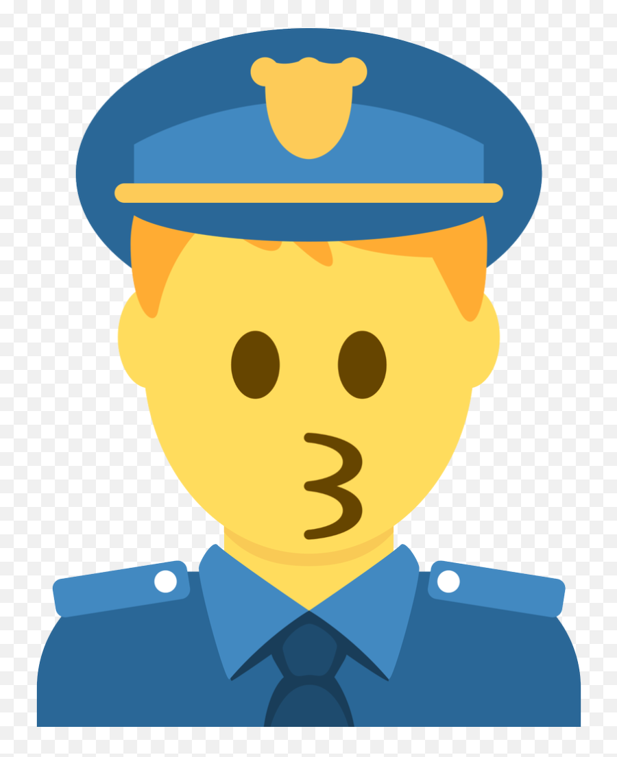 Emoji Face Mashup Bot On Twitter Police Officer,A Lissing Face Emoticon