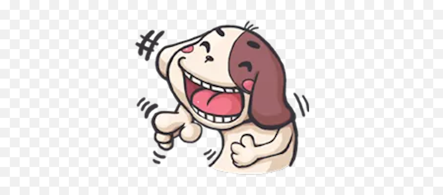 Cute Dog Koko - Koko Sticker Emoji,Laughing Dog Emoji