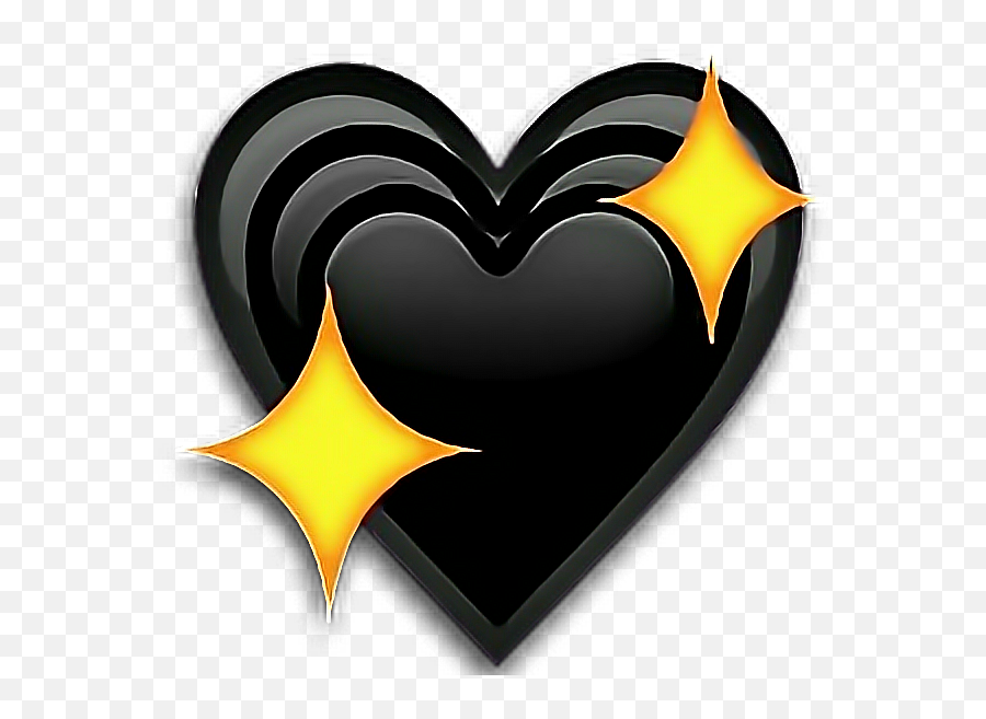 Download Emojis Png Corazones - Black Sparkling Heart Emoji Black Sparkle Heart Emoji,Heart Emoji Png