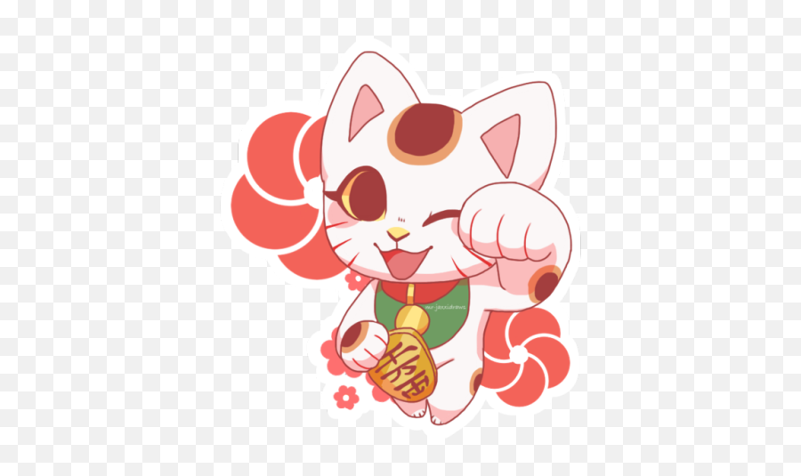 The Most Edited - Cartoon Lucky Cat Png Emoji,Seppuku Emoji