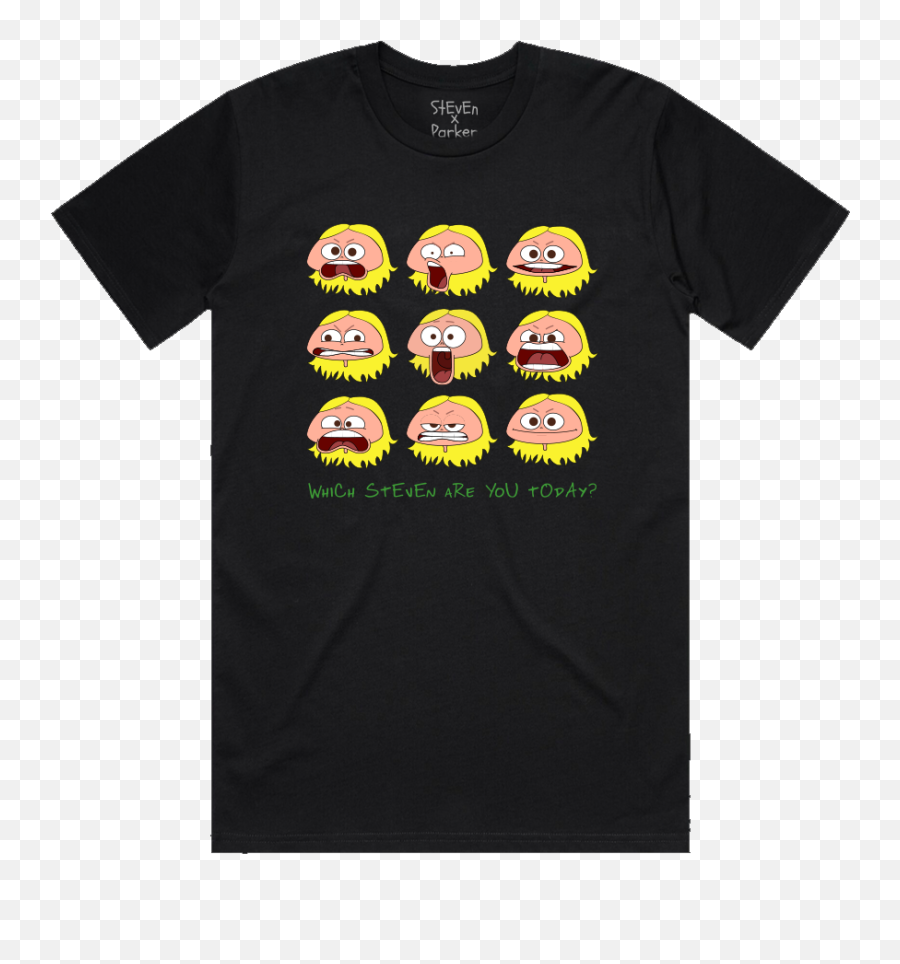 Which Steven Are You Black Tee Emoji,Bang Emoji