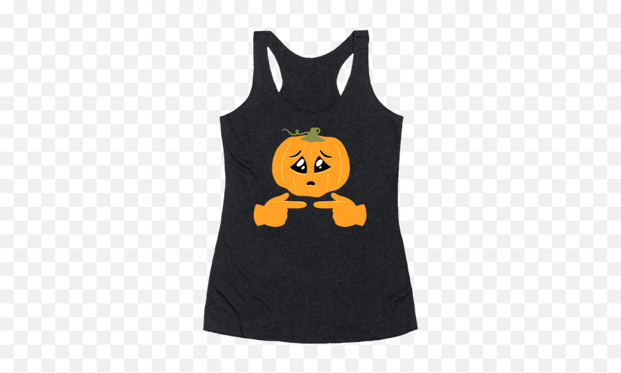 Emoji Racerback Tank Tops Lookhuman - Sleeveless,Emoji Pumpkin Patterns