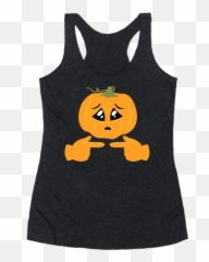 Emoji Racerback Tank Tops Lookhuman - Sleeveless,Emoji Pumpkin Patterns