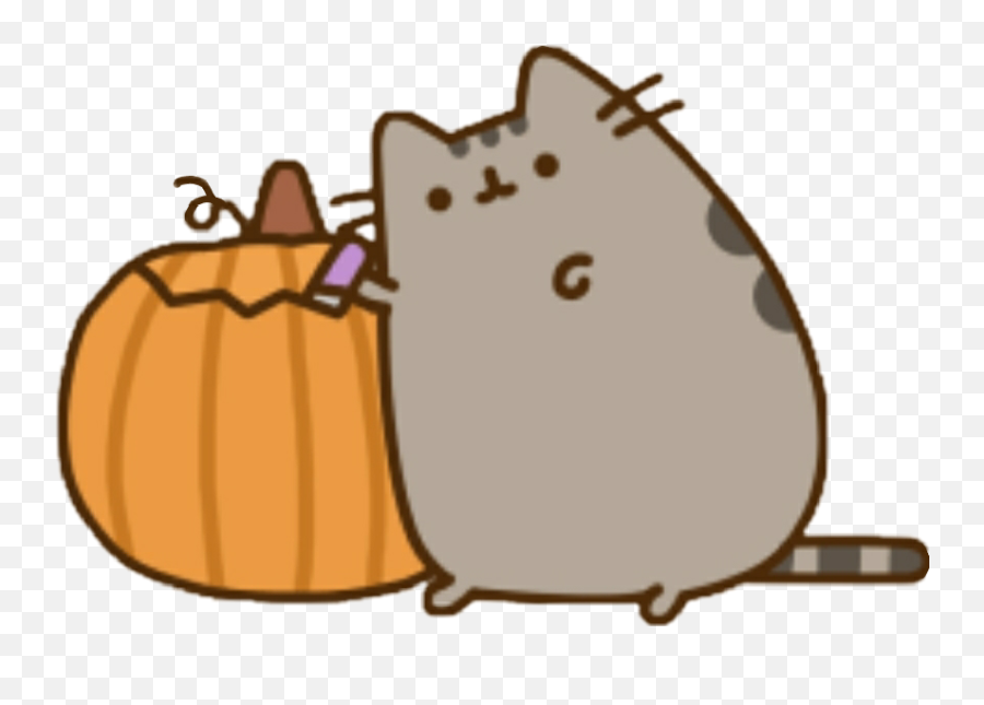 Pusheen Halloween Pumpkin Carving - Halloween Pusheen Animated Gifs Emoji,Emoji Pumpkin Carving
