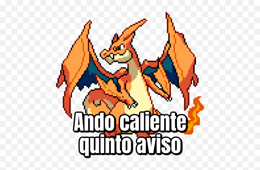 Pokemon - Sticker Ando Caliente Primer Aviso Emoji,Charizard Emoji