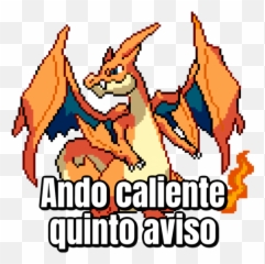 Pokemon - Sticker Ando Caliente Primer Aviso Emoji,Charizard Emoji