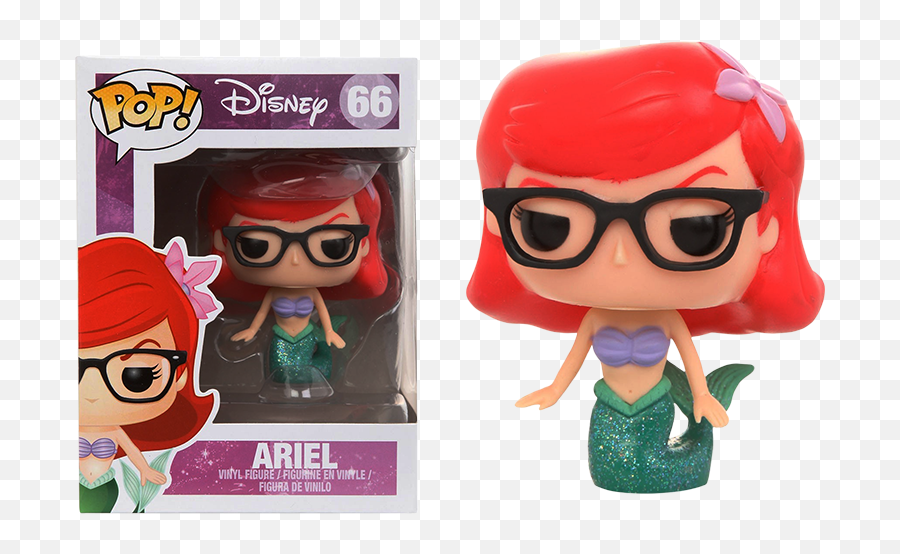 Funko Pop Ariel Nerd Transparent Png - Ariel Disney Funko Pop Emoji,Emoji Funko Pop