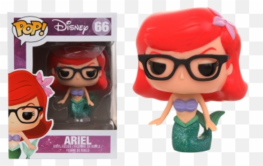 Funko Pop Ariel Nerd Transparent Png - Ariel Disney Funko Pop Emoji,Emoji Funko Pop