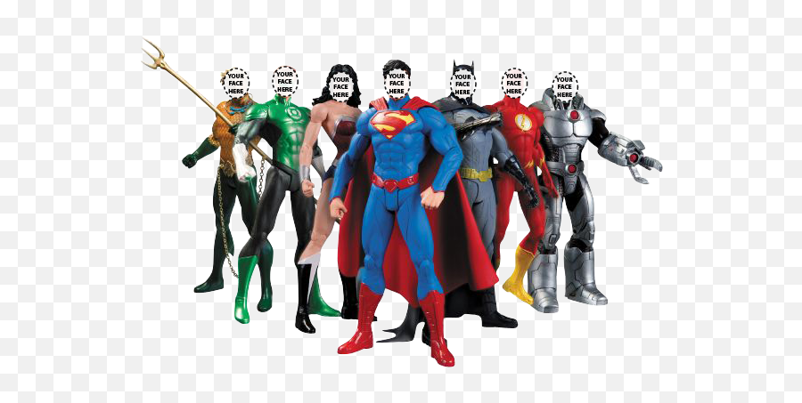 Superhero Boxset Personalized 6 Action Figures - Justice League Toys Superhero Dc Emoji,Superhero Cape Emoji