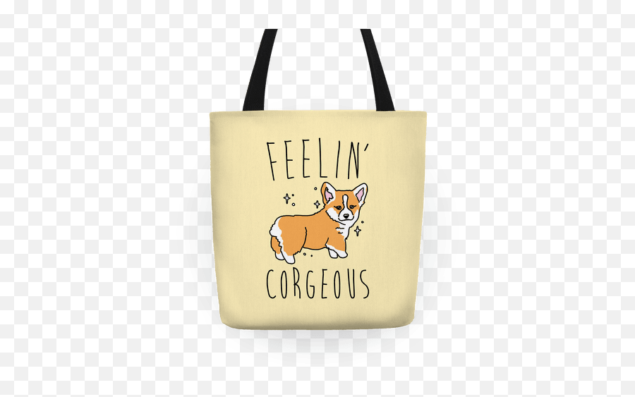 Cute Tote Bags Totes Lookhuman - Feelin Corgeous Emoji,Emoji Book Bags