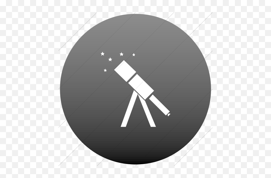 Iconsetc Flat Circle White On Black Gradient Classica - Optical Telescope Emoji,Telescope Emoticon