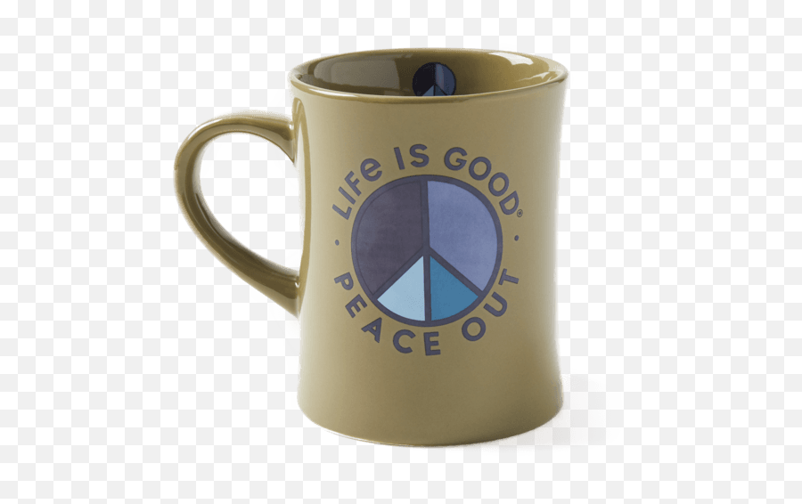 Sale Peace Out Diner Mug Life Is Good Official Site - Serveware Emoji,Safe Camp Symbol Emoji