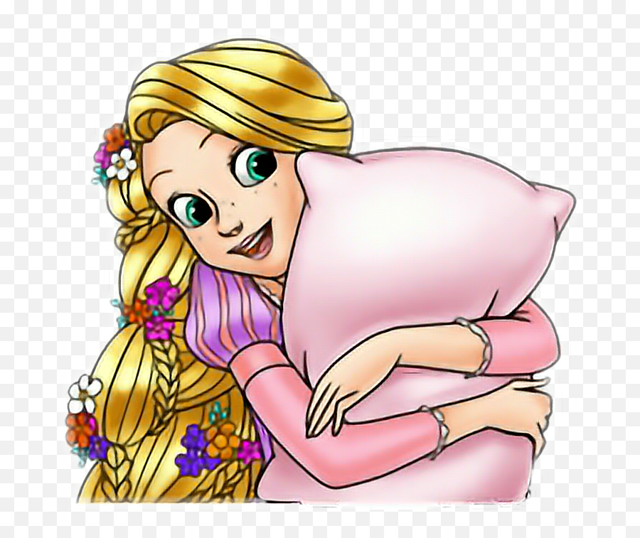 Tangled Raperonzolo Rapunzel Sticker - Good Night Cute Girl Gif Emoji,Disney Emoji Pillow
