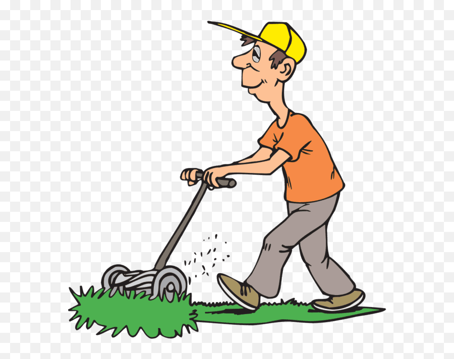 Landscape Impressions - Mowing The Lawn Transparent Cartoon Man Mowing Lawn Transparent Emoji,Lawn Mowing Emoji