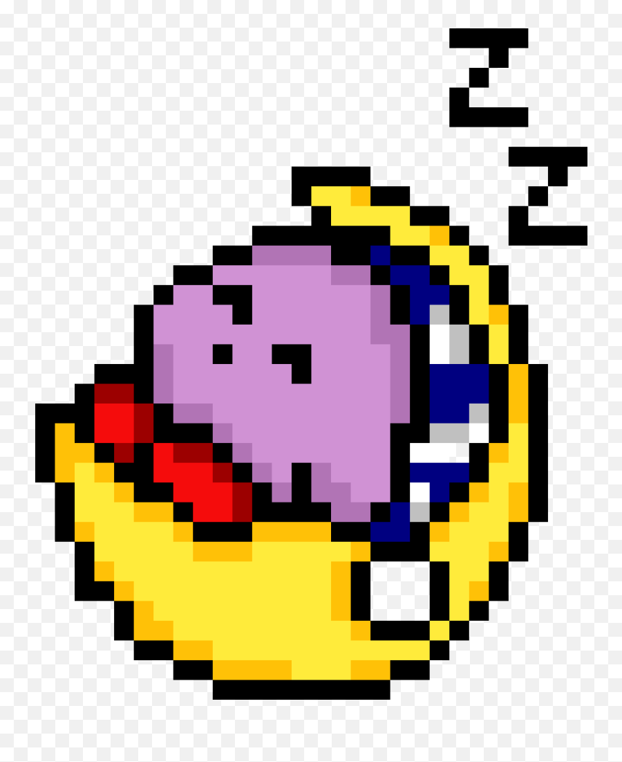Pixilart - Kirby Sleeping One By Anonymous Kirby Perler Bead Patterns Emoji,Sleeping Facebook Emoticon