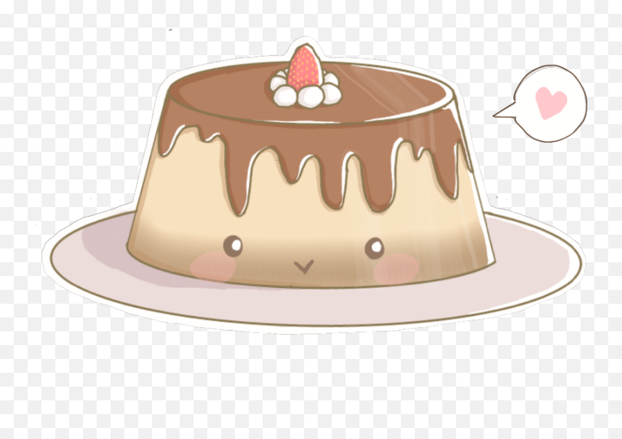 Flan Dessert Kawaii Sticker - Kuchen Emoji,Flan Emoji