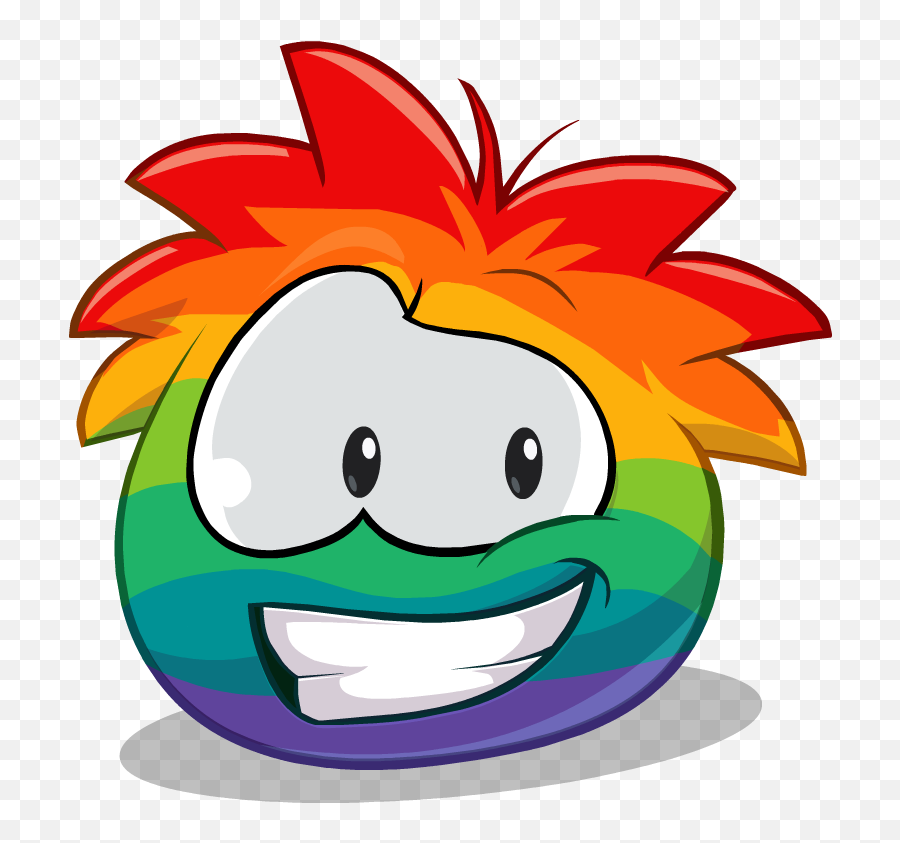 Rainbow Puffle6 - Rainbow And Gold Puffle Emoji,Arco Íris De Emojis