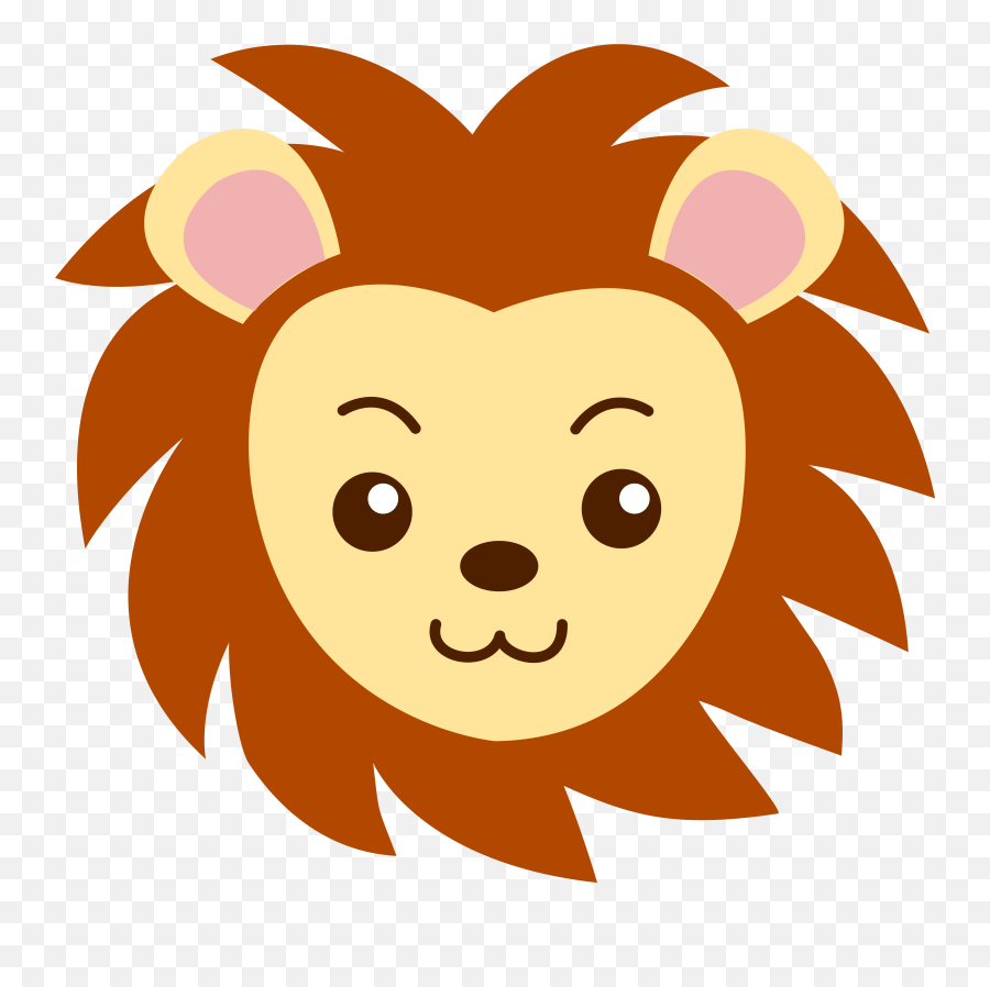 Face Of A Cute Lion - Free Clip Art Free Clip Art Lion Cartoon Cute Lion Face Emoji,Emoji Movie Box Office Mojo