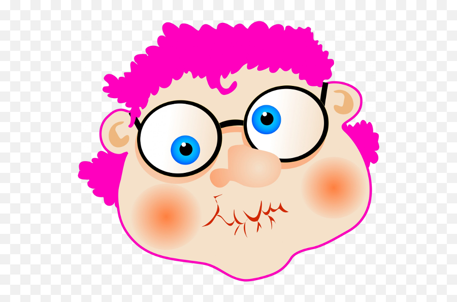 Grandmother Head Clipart - Clip Art Library Granny Pink Hair Emoji,Sinistar Emoticon