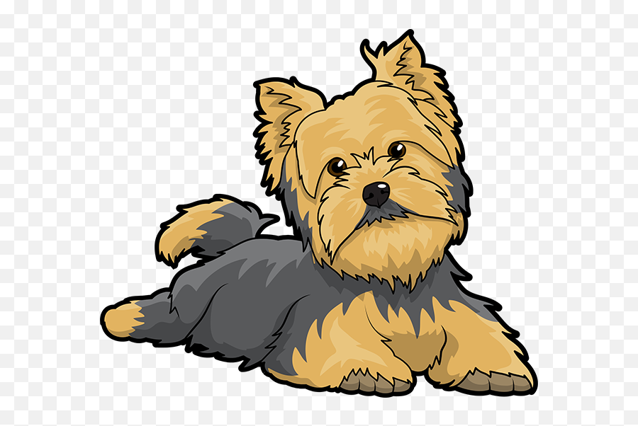 Yorkiemoji - Yorkshire Terrier Cartoon Drawing,Yorkie Emoji