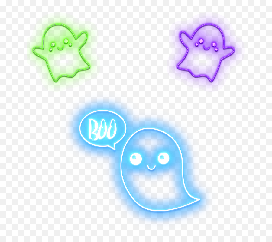 Free Photo Neon Lights Halloween Boo - Neon Light Ghost Png Emoji,Neon Music And Emotions