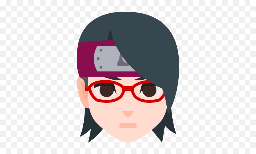 Sarada Uchiha Icon In Color Style - Icon Of Sarada Uchiha Emoji,Skype Sun With Glasses Emoji