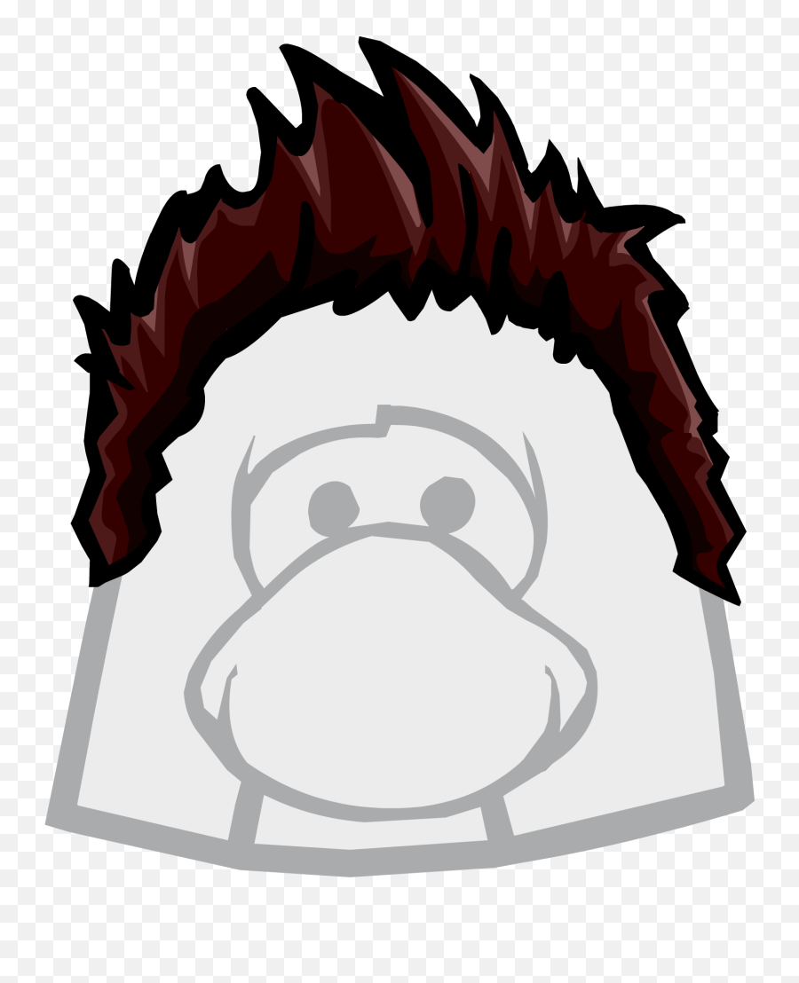 The Tuft - Brown Club Penguin Hair Emoji,Club Penguin Emoji Codes