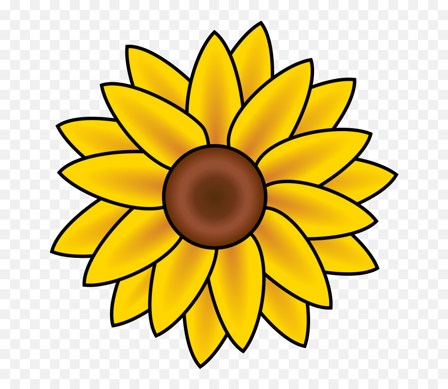 Sunflower Clip Art Free Printable Free - Sunflower Clipart Emoji,Sun Flower Emoji