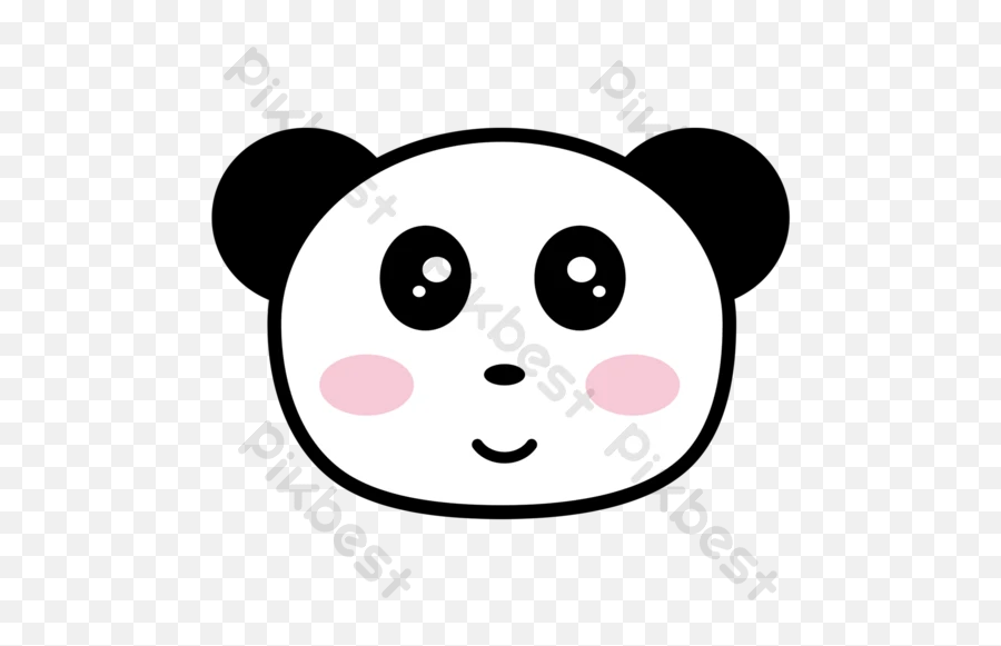 Cute Panda Head Png Images Ai Free Download - Pikbest Emoji,Panda Animated Emoticon