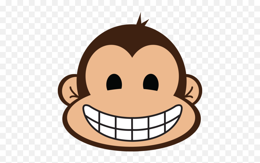 Monkey Tree - Happy Cartoon Monkey Face Emoji,Monkey Emoticon