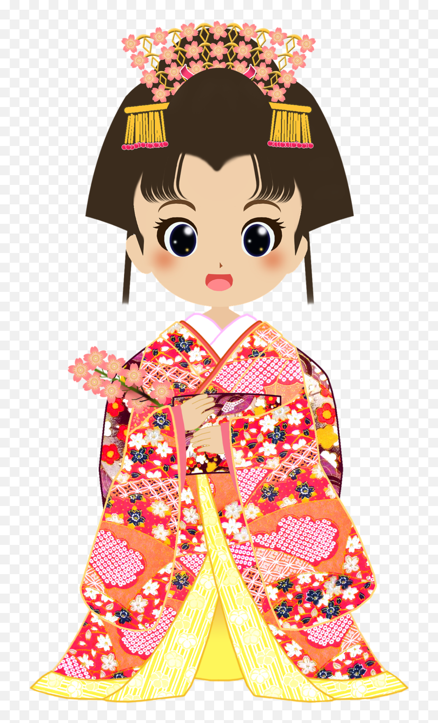 Download Free Png Kimono - Japanese Doll Clipart Png Emoji,Kimono Emoji