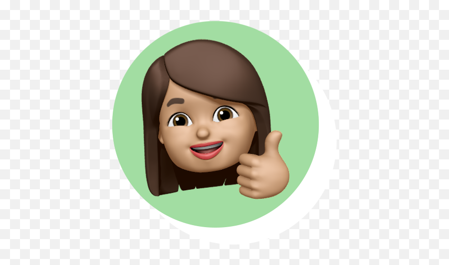 Avokado Lab Emoji,Women Tech Emoji White Brown Hair