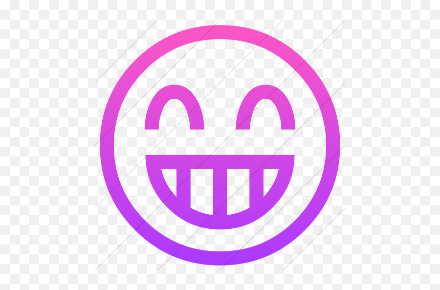 Iconsetc Simple Ios Pink Gradient Classic Emoticons - Happy Emoji,Grinning Face With Smiling Eyes Emoji