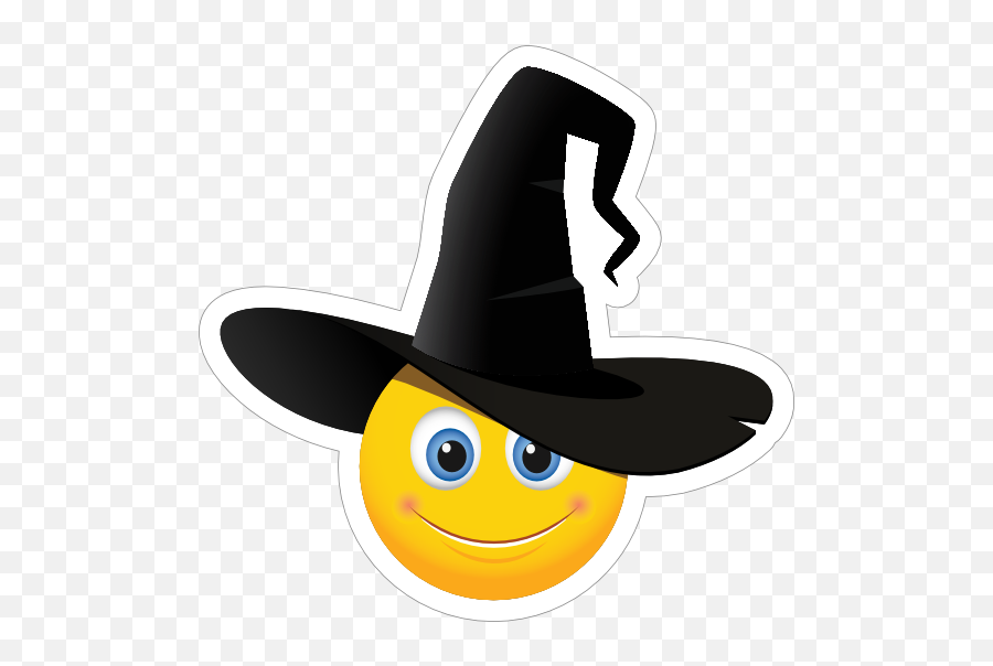 Cute Halloween Witch Hat Emoji Sticker - Cute Halloween Witch Stickers,Witch Emoji