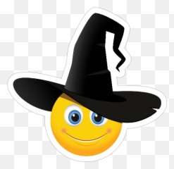 Cute Halloween Witch Hat Emoji Sticker - Cute Halloween Witch Stickers,Witch Emoji