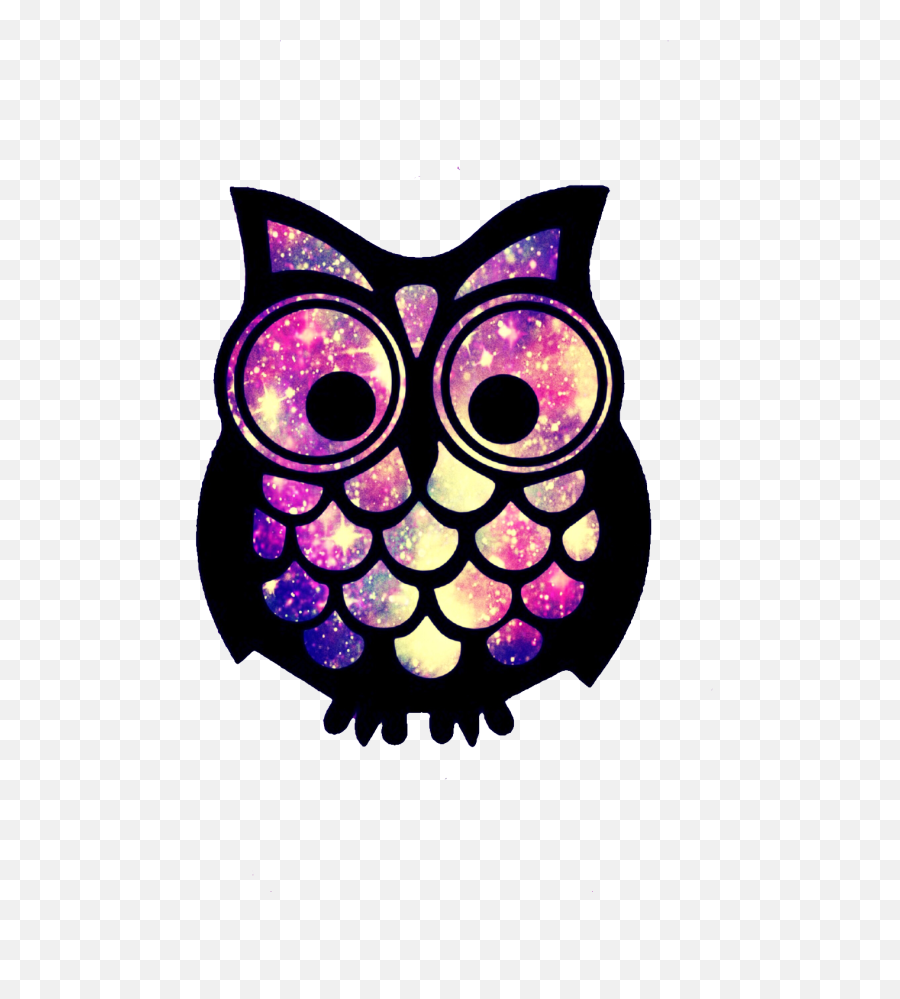 Ftestickers Glitter Sparkle Galaxy - Great Horned Owl Emoji,Purple Horned Emoji
