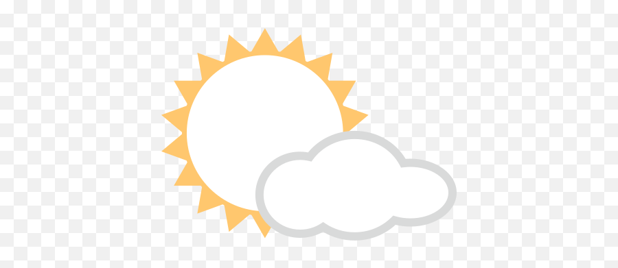 White Sun With Small Cloud - Whatsapp Signal App Dp Emoji,Sun And Cloud Emoji