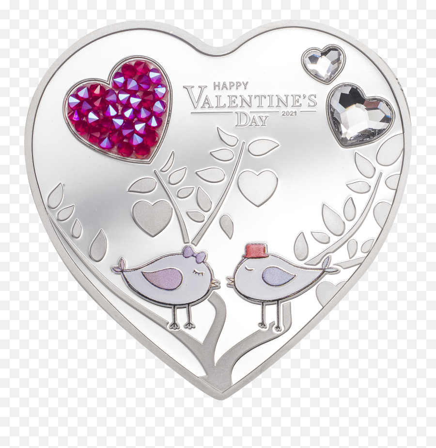 Cook Islands - 2021 5 Dollars Valentineu2019s Day Heart Numiscollect Happy Valentines Valentine Day 2021 Emoji,Valentine Emotions