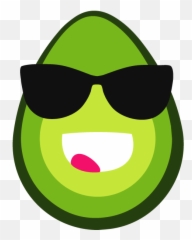 Eye Roll Emoji Png - Avocado Clipart With Smiley,Eyeroll Emoji