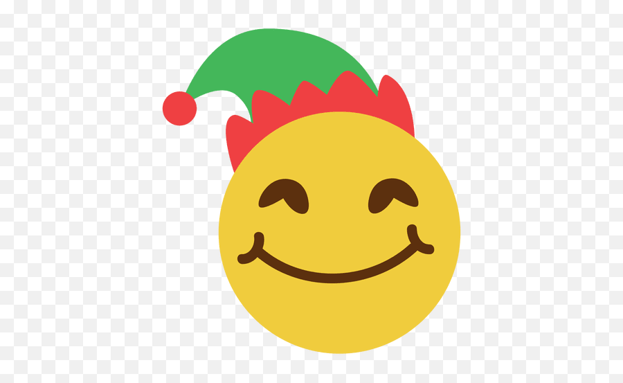 Smiling Elf Hat Face Emoticon 11 - Transparent Png U0026 Svg Smiley Elf Emoji,Grin Emoji