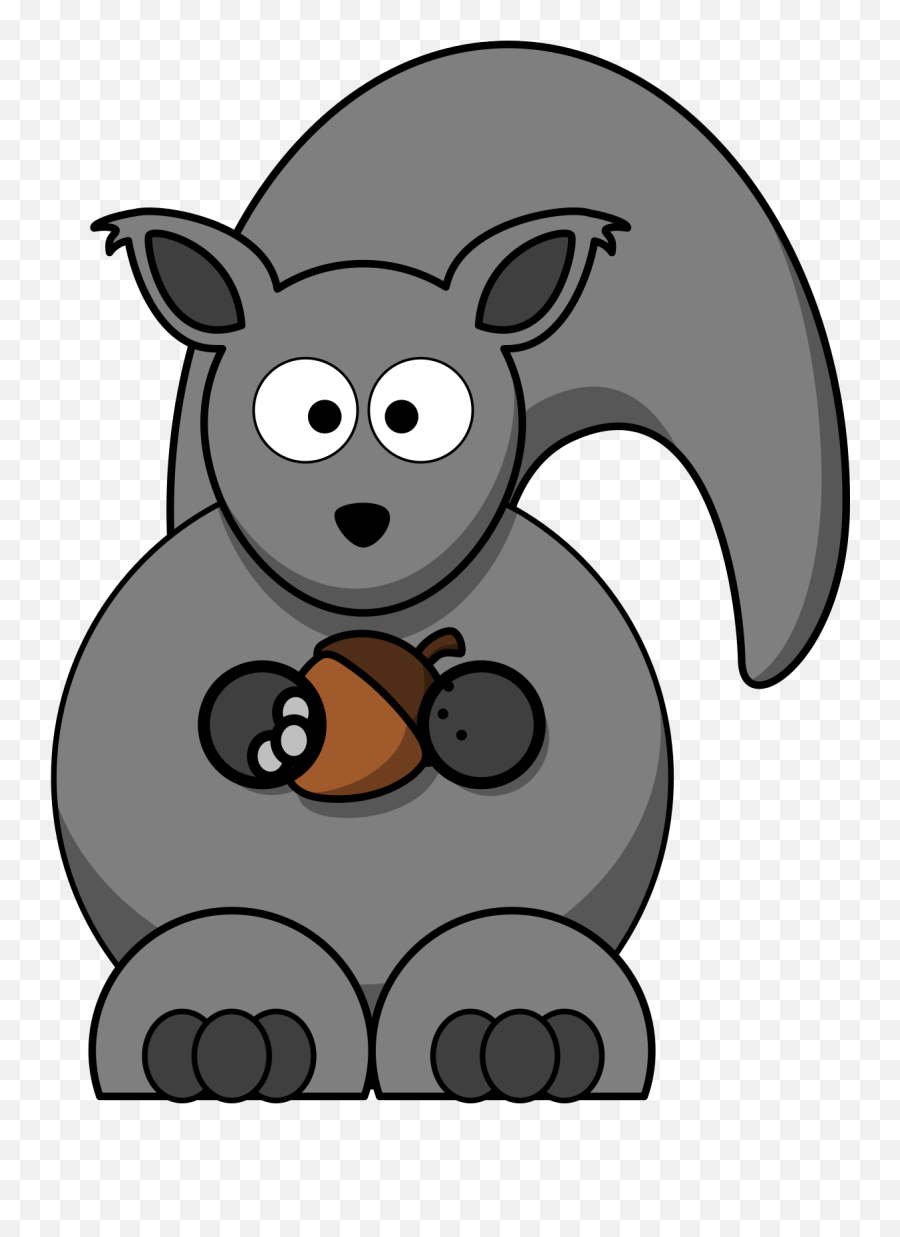 Cartoon Grey Squirrel Clipart - Gray Squirrels Cartoon Emoji,Red Squirrel Emoji