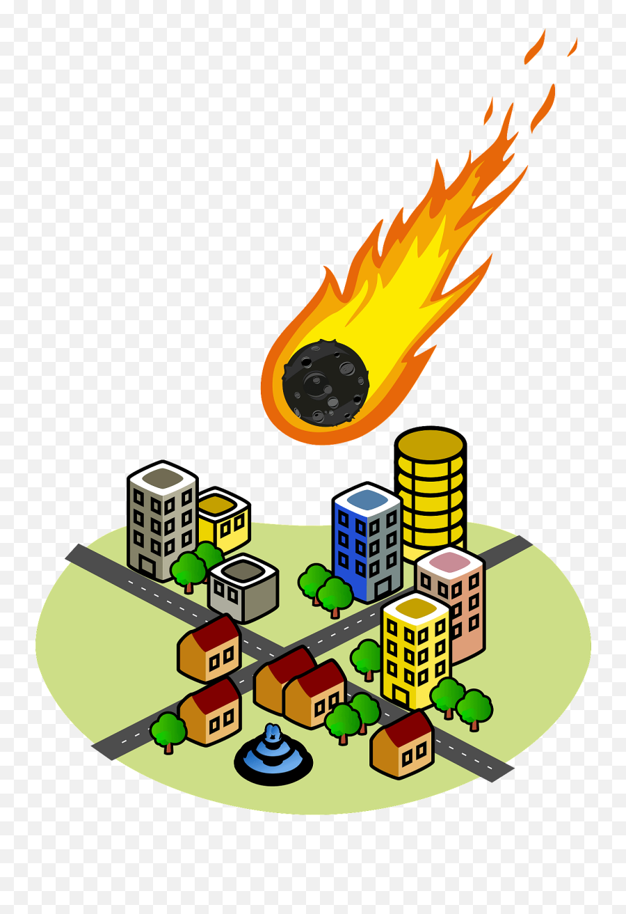 Asteroid And The City Clipart Free Download Transparent - Office Building Clip Art Emoji,Earthquake Emoji