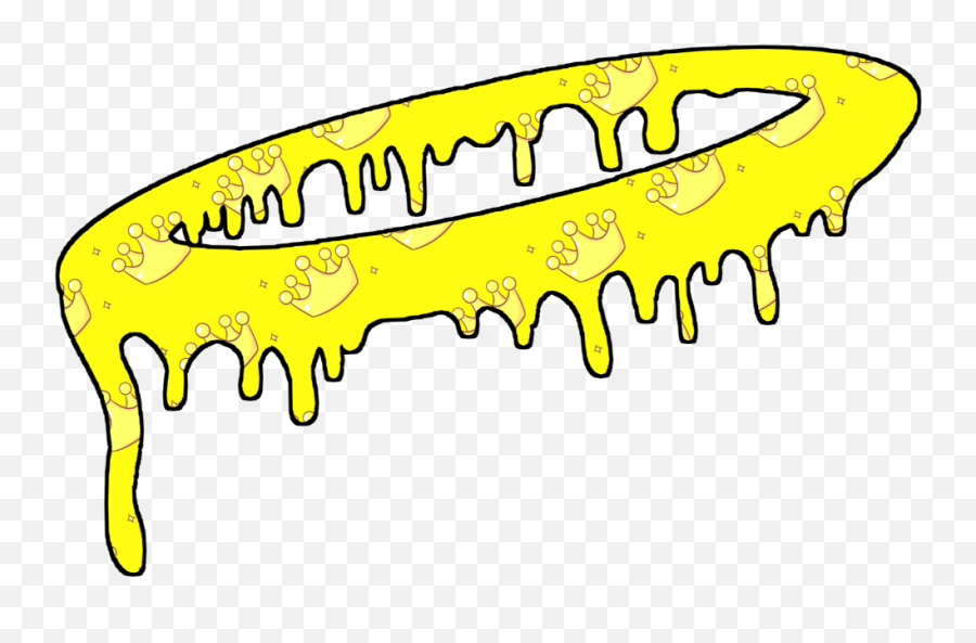 Grime Crown Yellow Sticker - Horizontal Emoji,Cummies Emoji