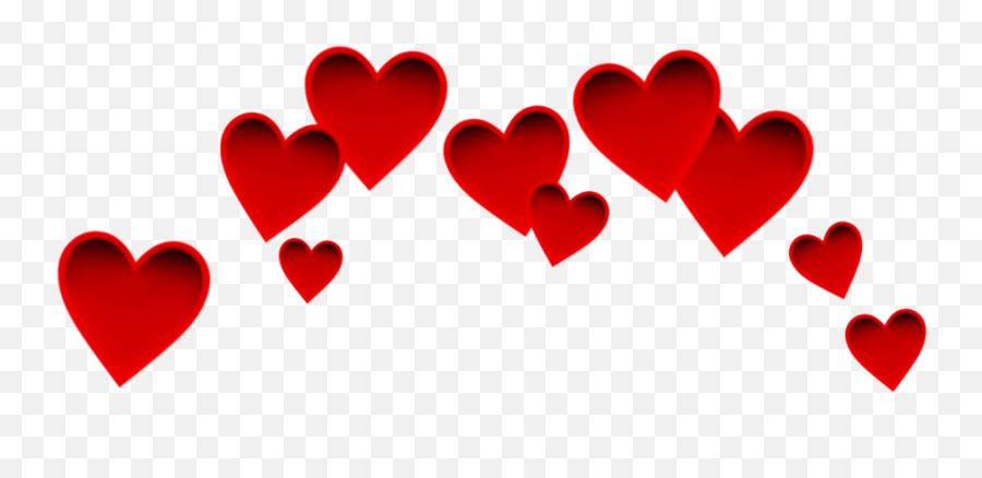 Red Heart Emoji - Red And Black Heart Crown,Red Heart Emoji