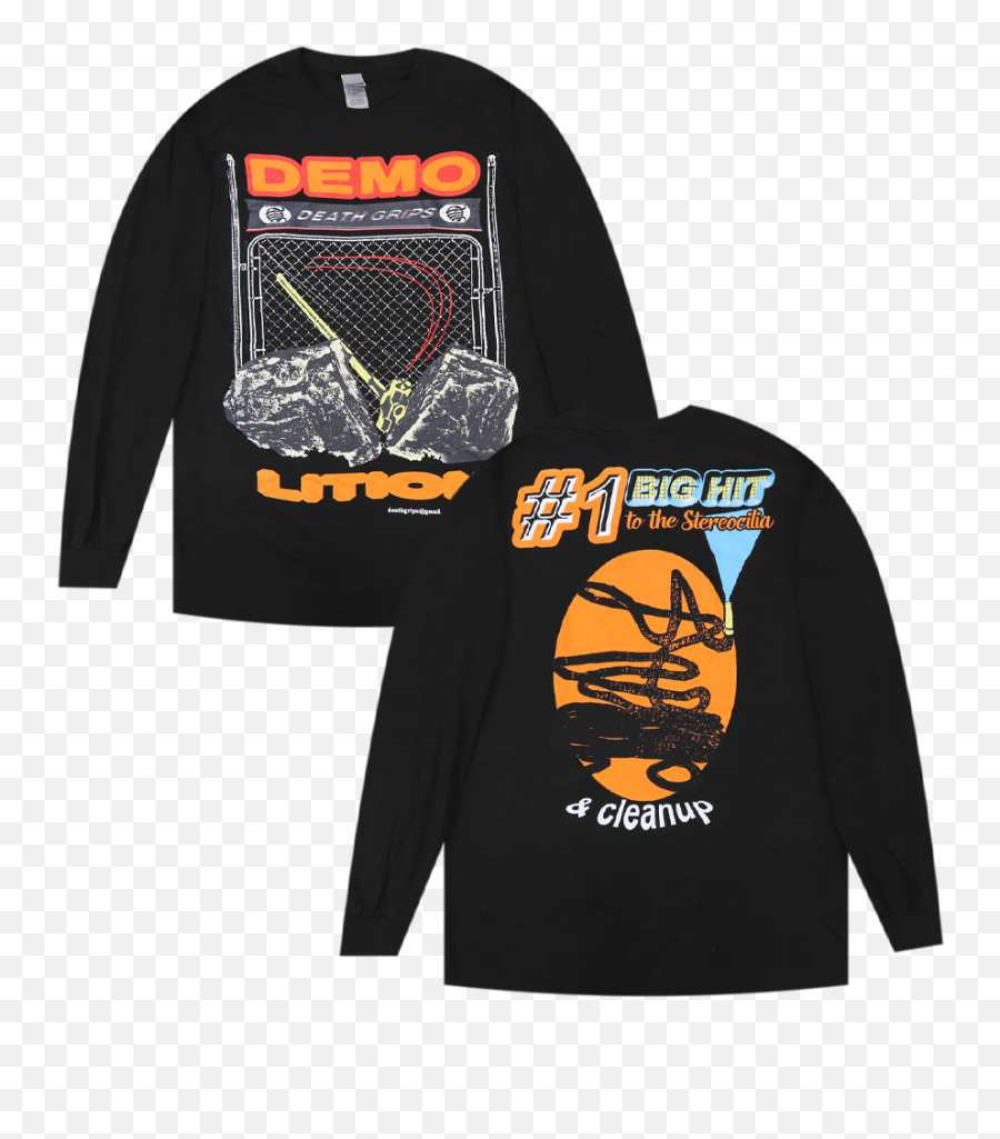 Demolition Black Long Sleeve T - Death Grips Merch Shirt Emoji,House Music Emoji T Shirt