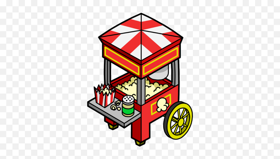 Popcorn Cart Club Penguin Wiki Fandom - Transparent Popcorn Machine Clipart Emoji,Discord Emojis Pocorn